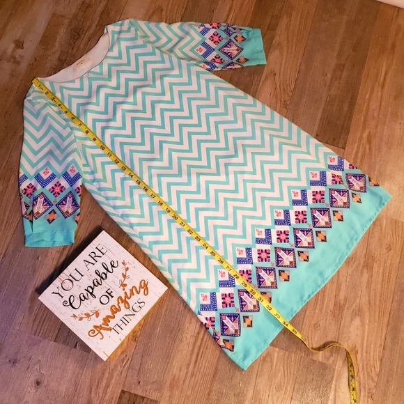 Everly Chevron Dress - Picture 1 of 4